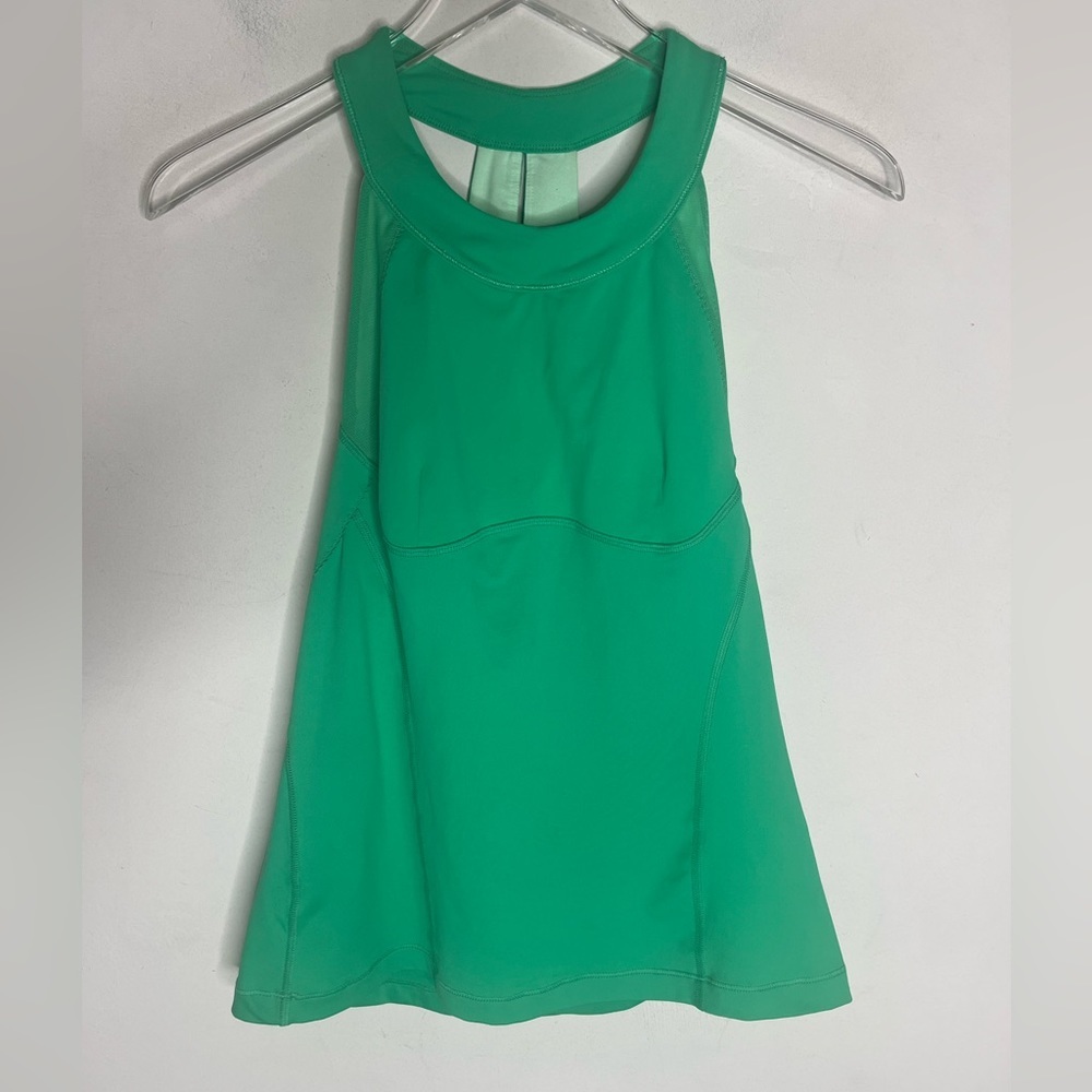 Lululemon green halter racer back tank top size 6